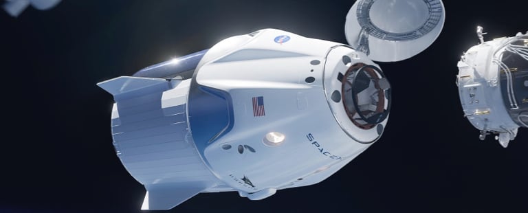 Space capsule landscape picture